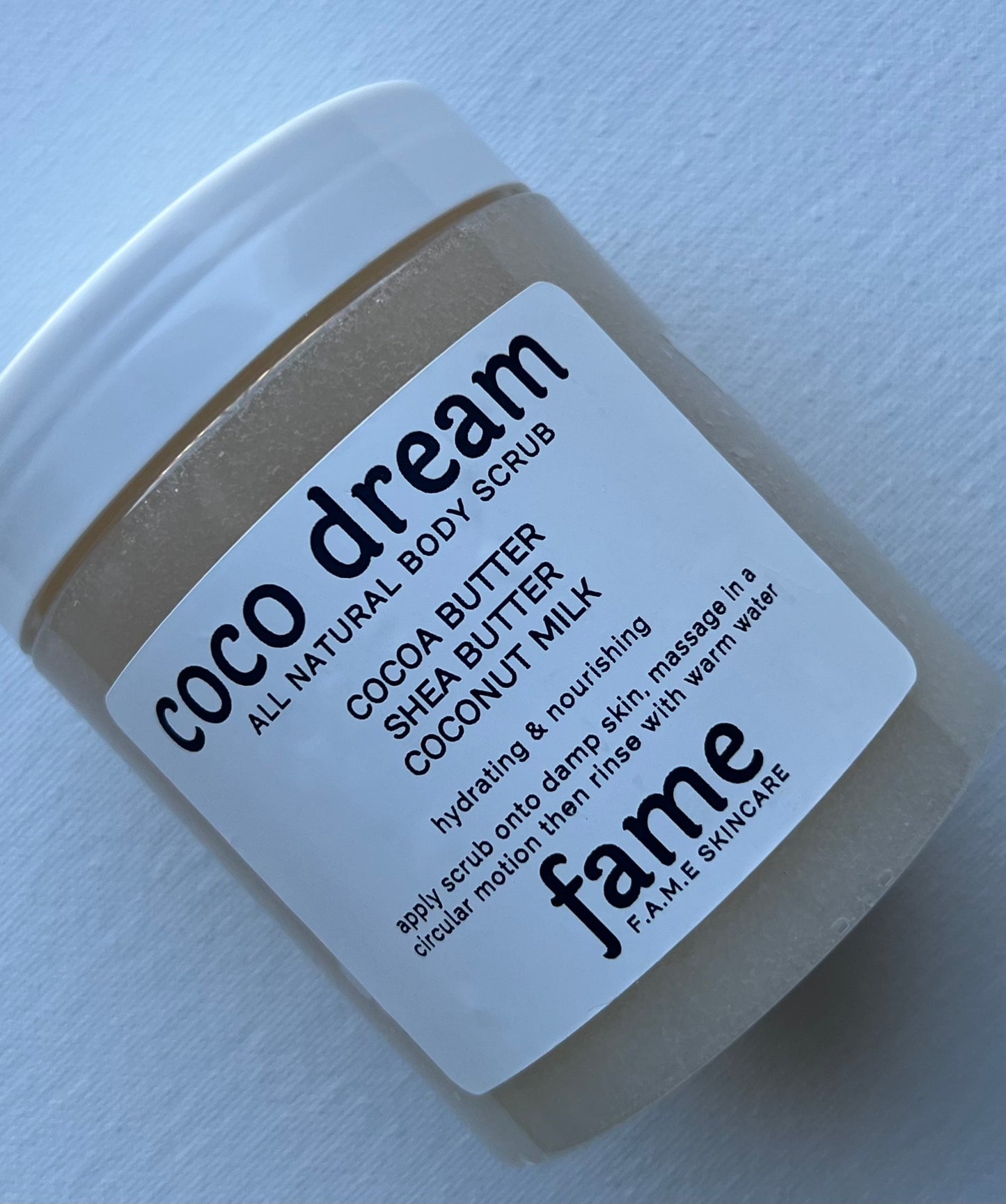 coco dream all natural body scrub